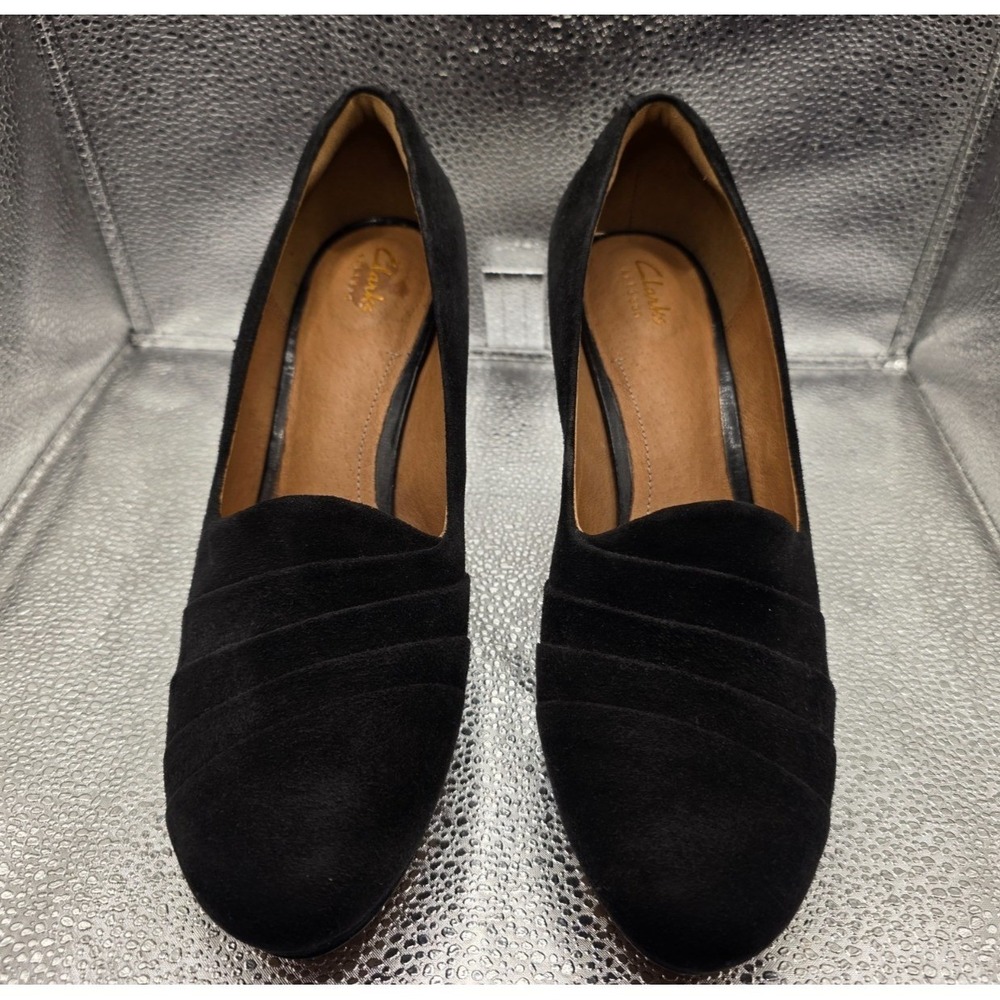 Clarks Artisan Delsie Joy Size 10 Black Suede Pumps Heels‎ ✨NICE✨